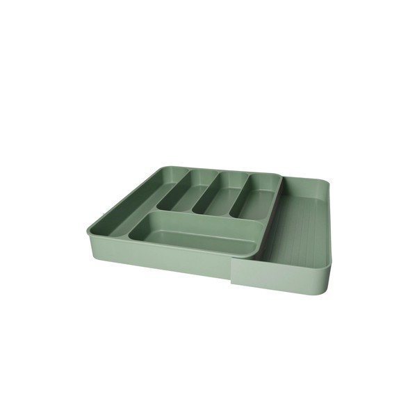 Organizator de tacâmuri verde salvie ajustabil din plastic 39 x 43,5 cm – Brandani