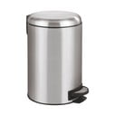 Coș de gunoi cu pedală Wenko Leman, 12 l, argintiu
