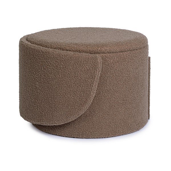 Puf taupe cu tapițerie din țesătură bouclé Anthea – Yes Everyday-image-3