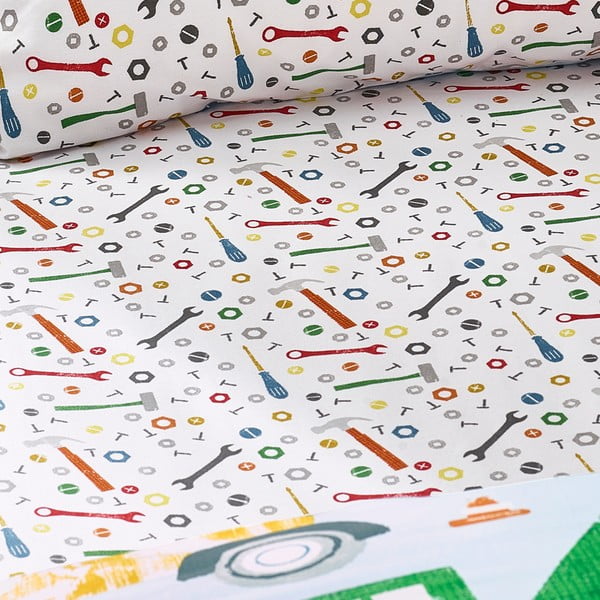 Cearceaf pentru copii pentru pat de o persoană cu elastic 90x190 cm Digger Dreams – Catherine Lansfield-image-2