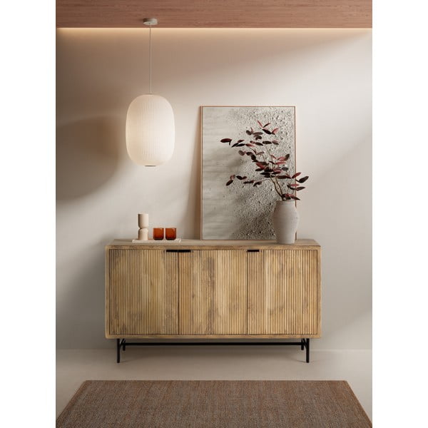 Comodă în culoare naturală din lemn de mango 150x85x40 cm Mundra – MOME-image-4