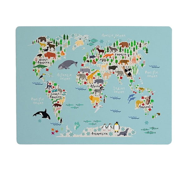 Protecție pentru masă sau birou Little Nice Things World Map, 55 x 35 cm