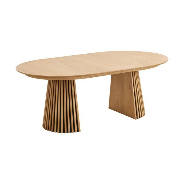 Masă de dining extensibilă cu aspect de lemn de stejar cu blat suplimentar Osaka – House Nordic