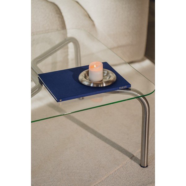 Măsuță de cafea argintie cu blat din sticlă 60x80 cm Uku – noo.ma-image-3