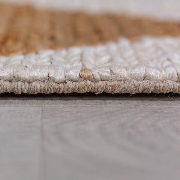 Covor alb-în culoare naturală țesut manual din amestec de iută 160x230 cm Effie Diamond – Flair Rugs-image-4