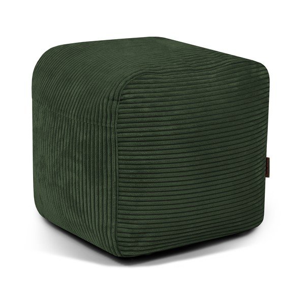 Fotoliu bean bag verde cu tapițerie din catifea reiată Plus 50 Lounge – SLOWDOWN