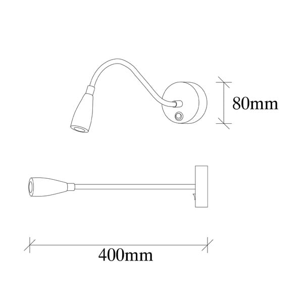 Aplică de perete neagră LED Reading – Opviq lights-image-4