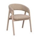 Scaun de living bej/în culoare naturală deschisă cu cotiere din lemn de stejar Barnaby – Rowico