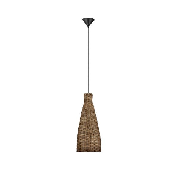 Lustră în culoare naturală din ratan ø 19,5 cm Rielo – Nova Luce