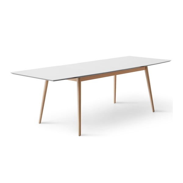 Masă de dining albă/în culoare naturală extensibilă cu blat alb 90x165 cm Meza – Hammel Furniture-image-3