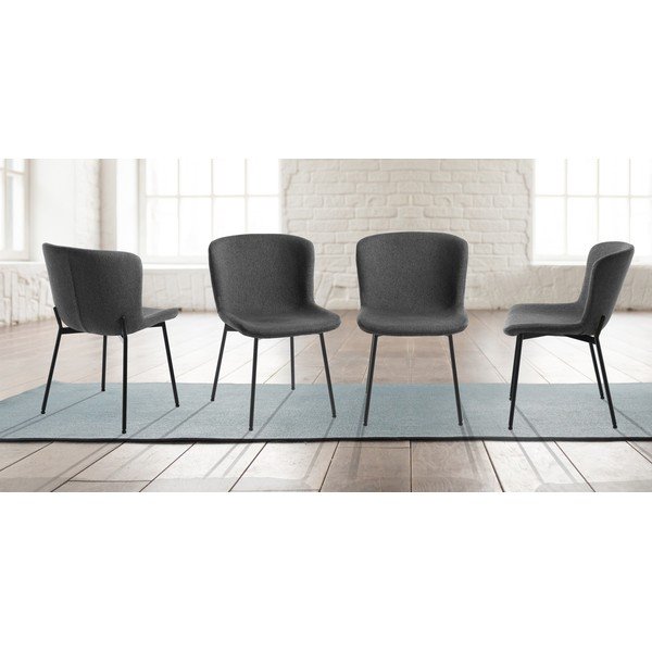 Scaune de dining gri-închis 2 buc. Snug – Tomasucci-image-2