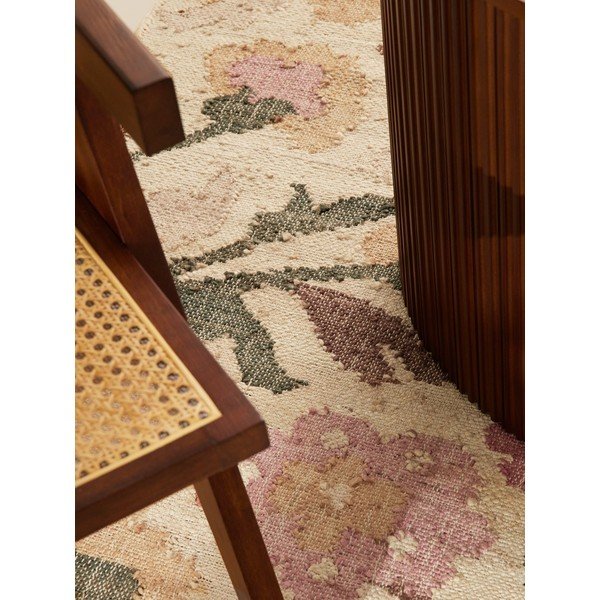 Covor tip traversă crem țesut manual din iută 80x200 cm Roya Violette – Elle Decoration-image-3