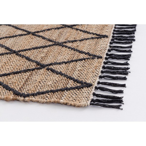 Covor negru/în culoare naturală țesut manual din iută 60x90 cm Shaila – Yes Everyday-image-2