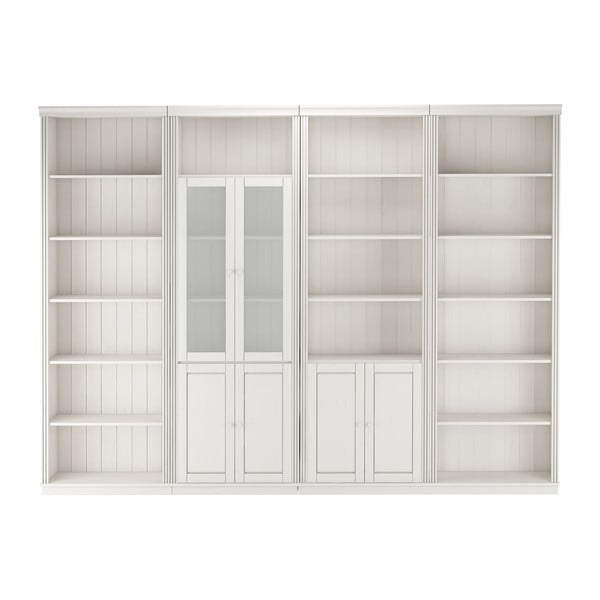 Bibliotecă albă din lemn de pin 296x223 cm Anita – Støraa