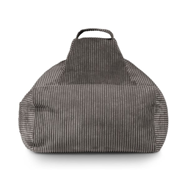 Fotoliu puf pentru copii albastru cu tapițerie din catifea reiată Game Amuse – SLOWDOWN-image-2