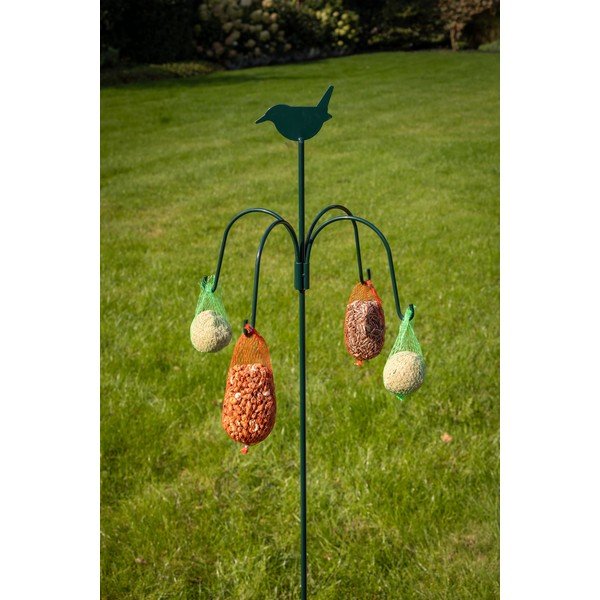 Suport pentru hrănitoare păsări Esschert Design, înălțime 148 cm, verde închis-image-1