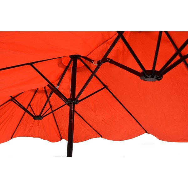 Umbrelă de soare portocalie 456x270 cm Double - Rojaplast-image-1