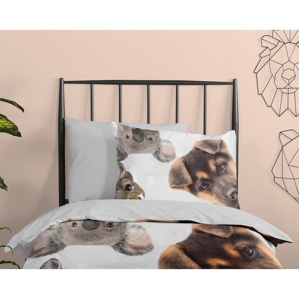 Lenjerie de pat pentru copii din bumbac pentru pat de o persoană, extinsă 140x220 cm Semmie – Good Morning-image-2