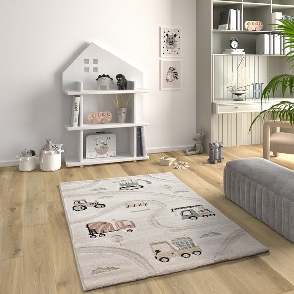 Covor de joacă pentru copii bej 120x170 cm Clown – Universal-image-1