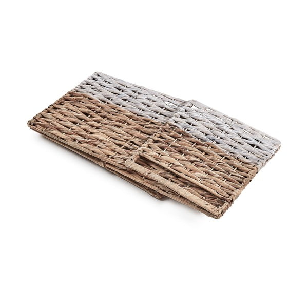 Cutie de depozitare din răchită Kave Home Woody, detalii albe-image-2