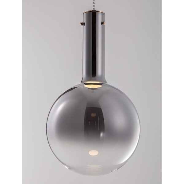 Lustră gri LED cu intensitate reglabilă din sticlă ø 25 cm Nostos – Nova Luce-image-2