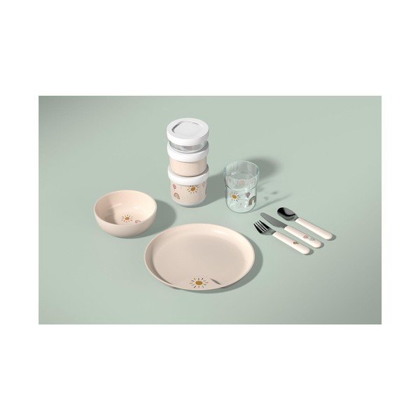 Cutii de gustări pentru copii verde-deschis 3 buc. din plastic Little Farm – Mepal-image-2