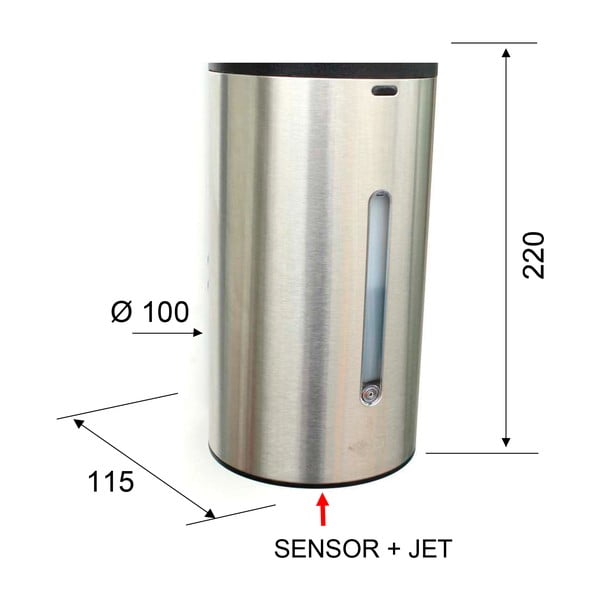 Dozator de săpun lichid argintiu mat automat din oțel inoxidabil 650 ml – Sapho-image-3
