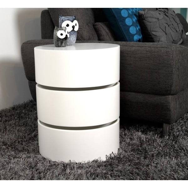 Masă auxiliară Actona Pop, ⌀ 40 cm, alb-image-3