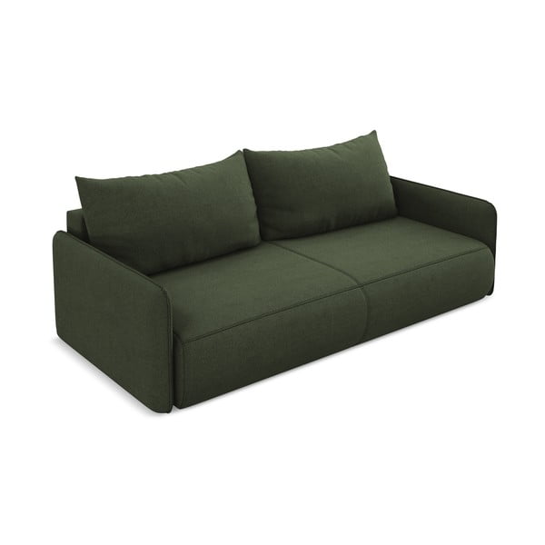 Canapea verde extensibilă/cu spațiu de depozitare 216 cm Nanea – Makamii-image-4