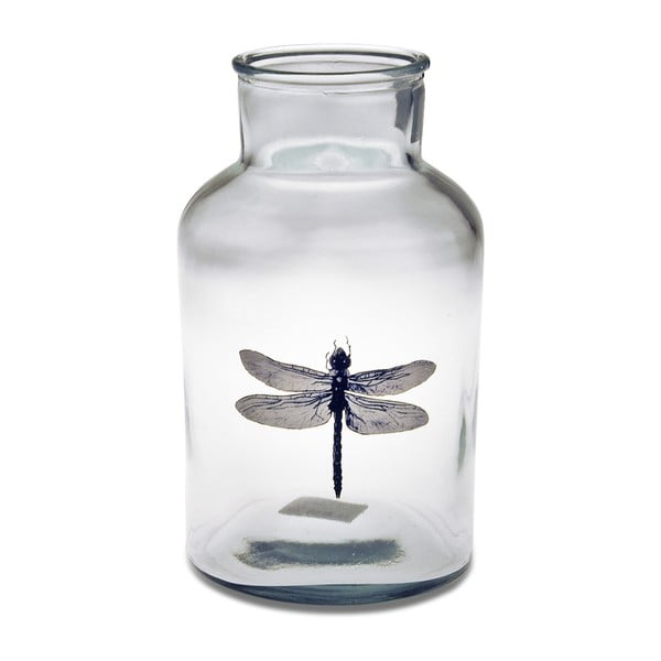 Vază din sticlă Interiörhuset Dragonfly, înălțime 30 cm