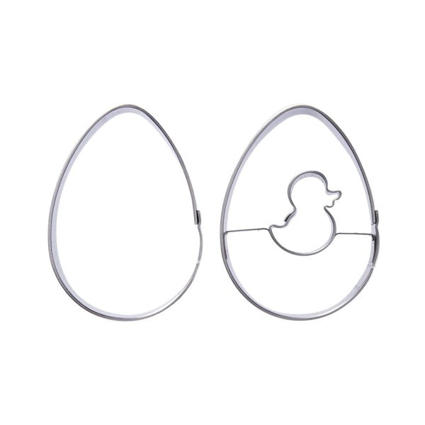 Set 2 forme din inox pentru tăiat aluatul Orion Egg