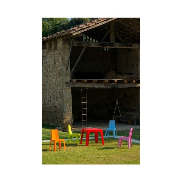 Set grădină pentru copii 1 masă și 2 scaune Resol Julieta, albastru-image-1