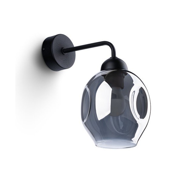 Aplică de perete neagră ø 25 cm Garten – Sollux