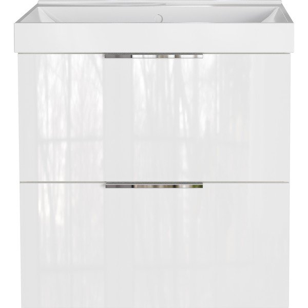 Dulap sub chiuvetă alb suspendat cu aspect lucios 61x65 cm Celano – Germania-image-3