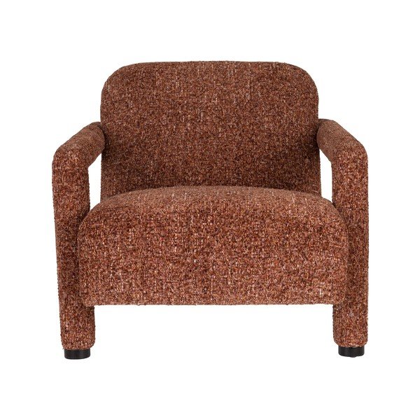 Fotoliu roșu cu tapițerie din chenille Kent – Dutchbone-image-2