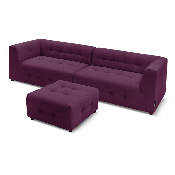 Canapea violetă 324 cm Kleber - Bobochic Paris-image-4