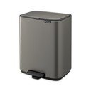 Coș de gunoi gri cu pedală din oțel 12 l Bo – Brabantia
