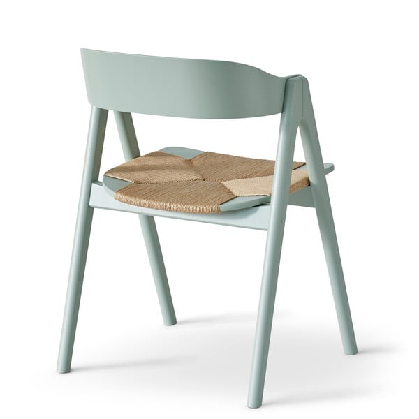 Scaun din lemn de fag și șezut din ratan Findahl by Hammel Mette, verde deschis-image-4