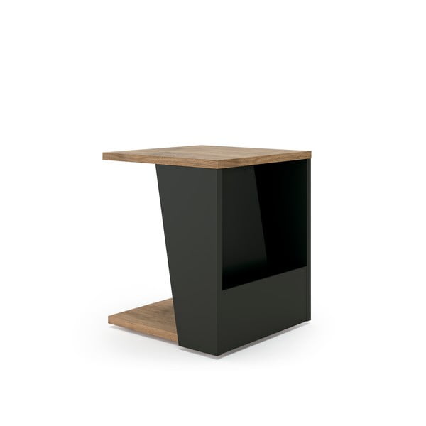 Măsuță de cafea cu blat cu aspect de lemn de nuc 40x40 cm Albi TemaHome-image-2