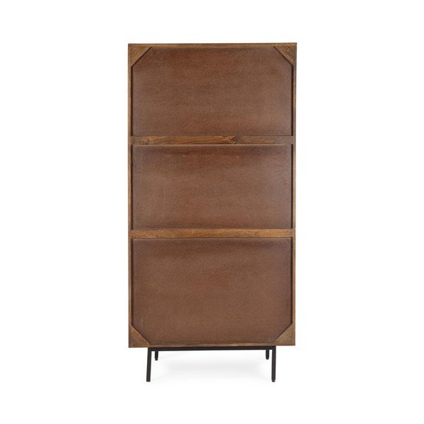 Dulap în culoare naturală din lemn de mango 85x170x40 cm Tadita – Bizzotto-image-3