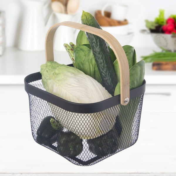 Coș de depozitare din sârmă din metal 24,5x24,5x30 cm Radka – Orion-image-4