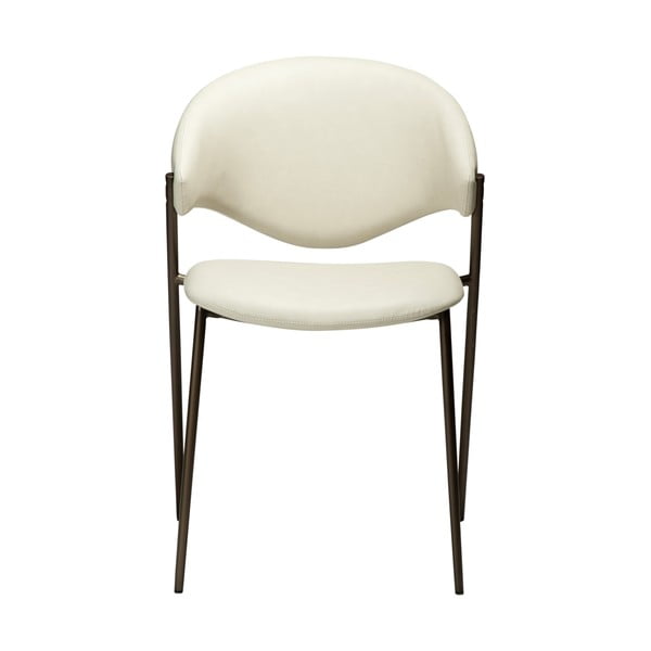 Scaun de dining fildeș din imitație de piele Zone – DAN-FORM Denmark-image-1