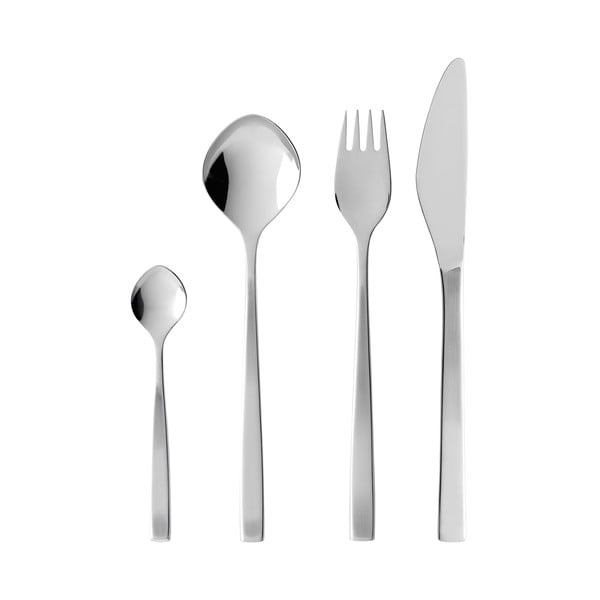 Tacâmuri argintii din oțel inoxidabil 16 buc. Fuga – Gense