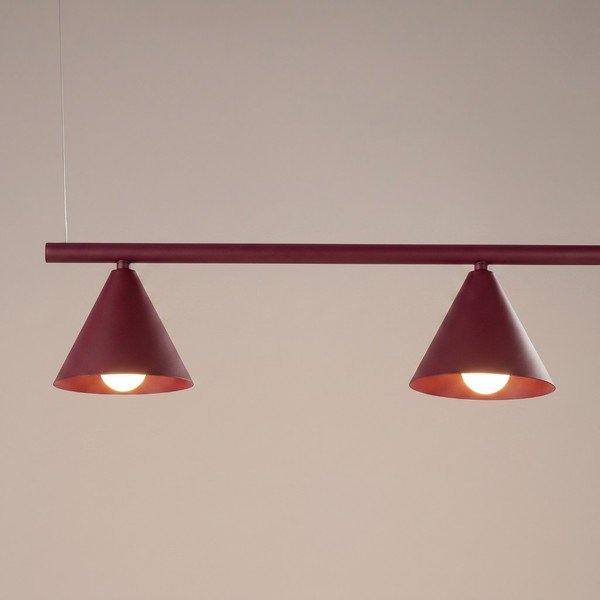 Lustră burgundy din oțel Zylo – Sollux-image-2