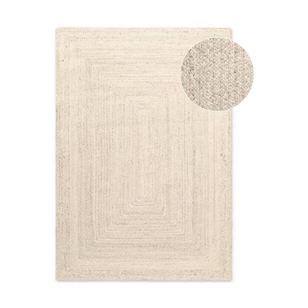 Covor crem reversibil/țesut manual din iută 200x300 cm Juno – Hanse Home