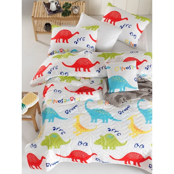 Cuvertură de pat cu față de pernă pentru copii Mijolnir Dinazorus, 160 x 220 cm