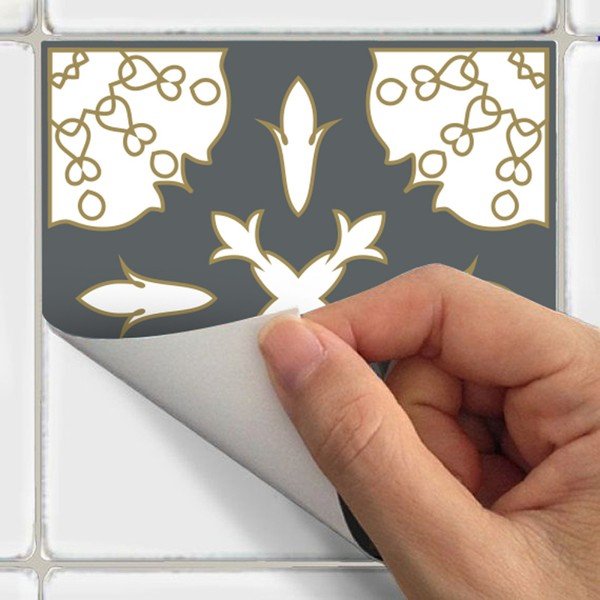 Set 30 autocolante de perete Ambiance Cement Tiles Antalya, 15 x 15 cm-image-3