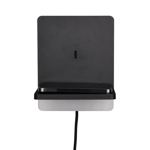 Aplică de perete negru-mat LED cu intensitate reglabilă Fairfield – Trio-image-2