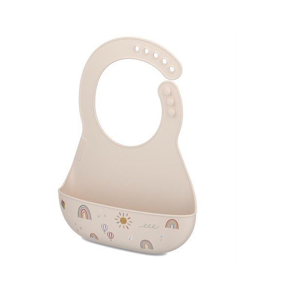 Bavetă bej din silicon Sunshine & Rainbow – Mepal