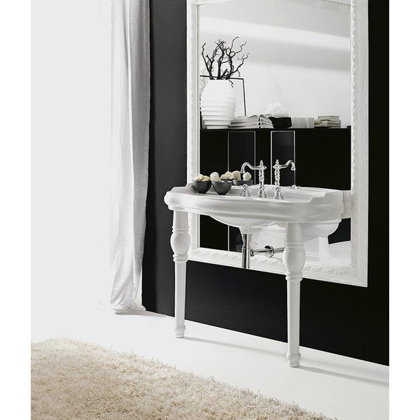 Picior pentru mobilă albă din ceramică Retro – Sapho-image-1